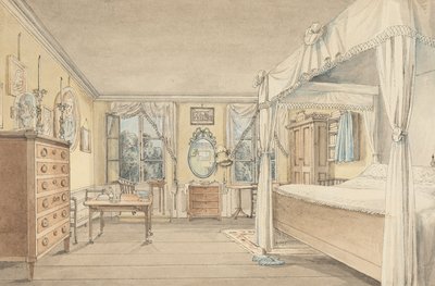 Interior of a Bedroom by Unbekannt Unbekannt